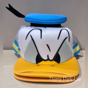 Disney Parks Donald Duck Face Mesh Foam Adult Baseball Cap Hat NEW